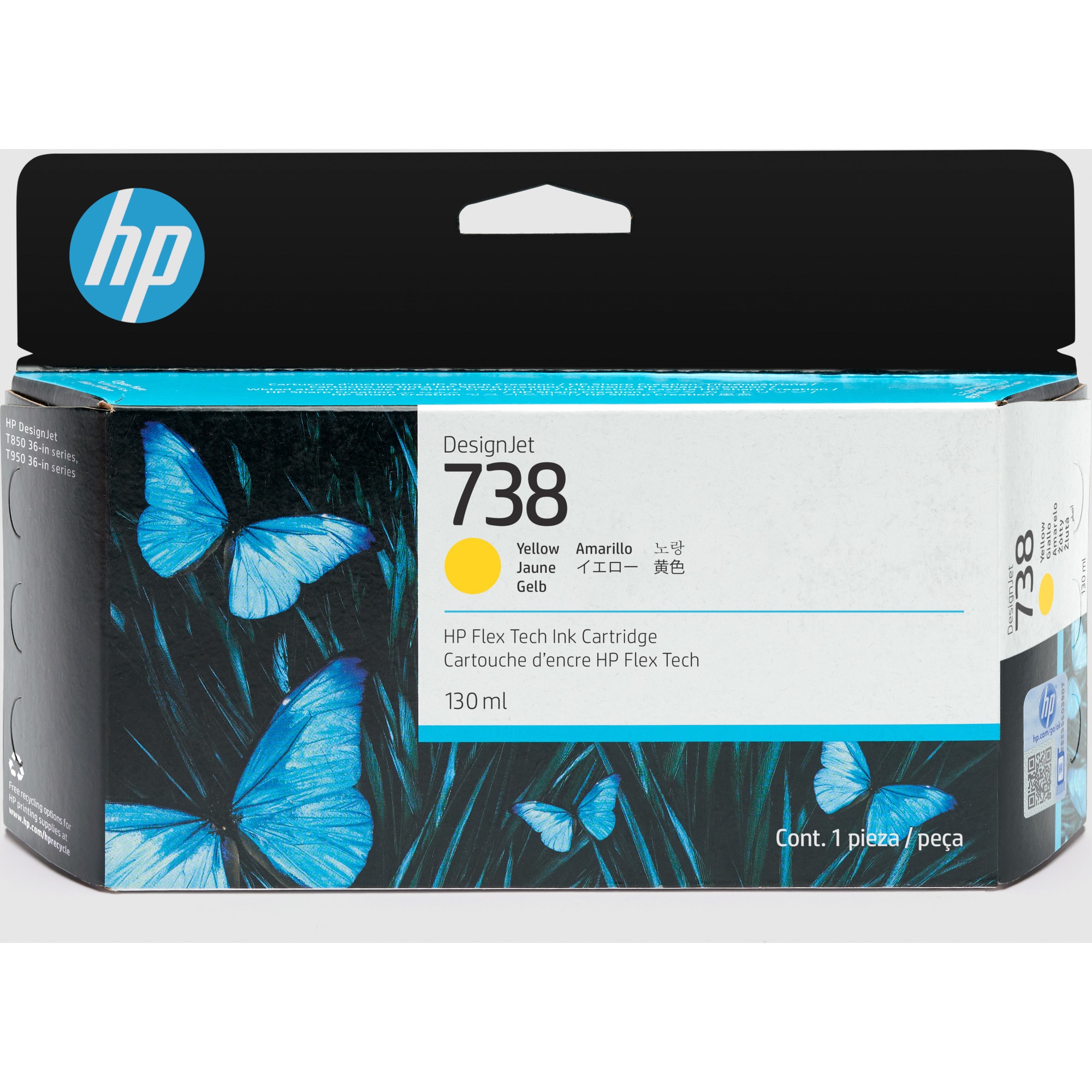 HP 738 130-ml Black DesignJet Ink Cartridge2 