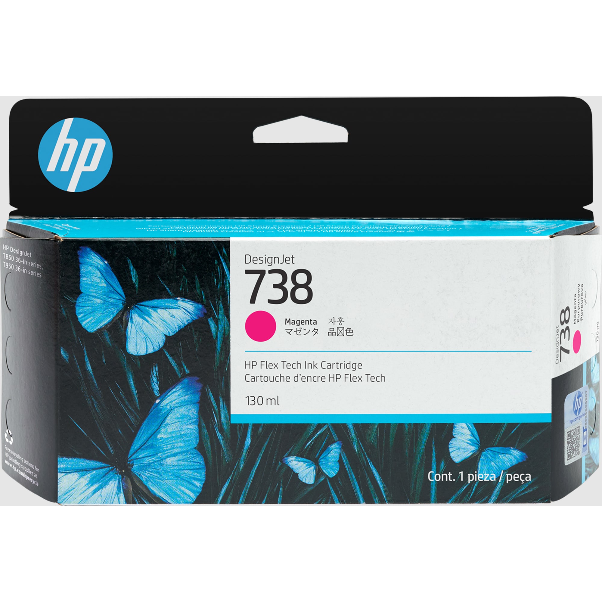 HP 738 130-ml Magenta DesignJet Ink Cartridge5 