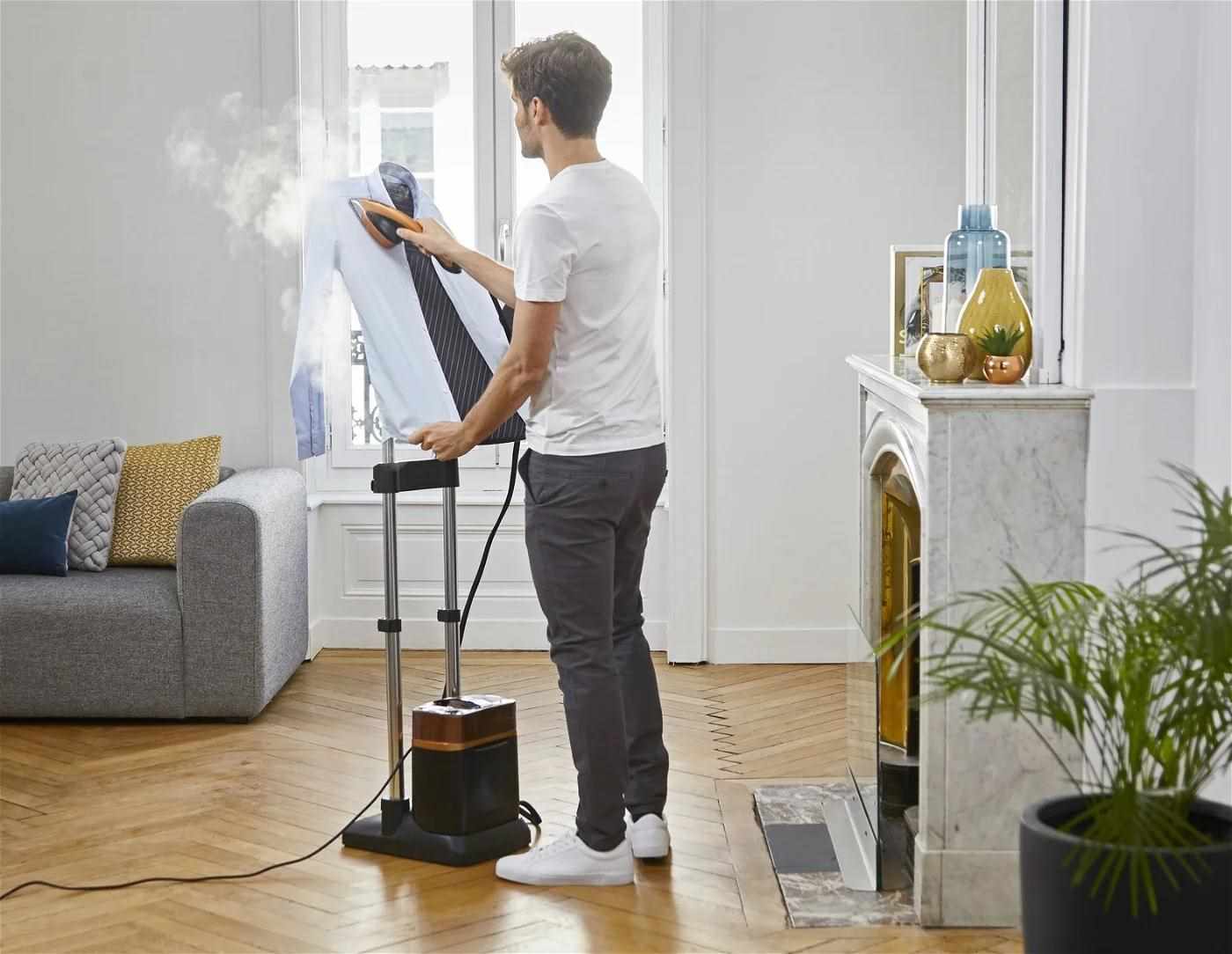 Tefal QT2020E0 IXEO Power napařovač oděvů,  2170 W,  třípolohové žehlicí prkno,  automatické vypnutí,  dezinfekce9 