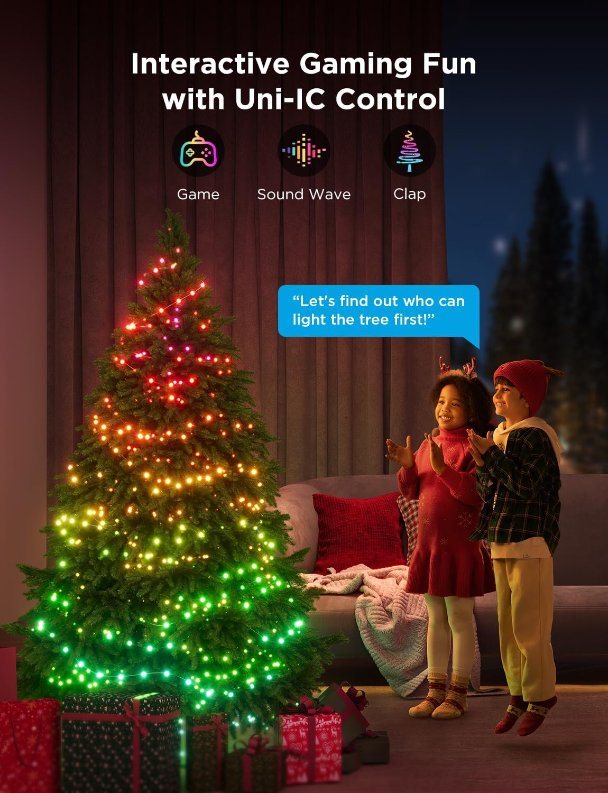 Govee LED RGBIC osvětlení pro vánoční stromek 10m4 