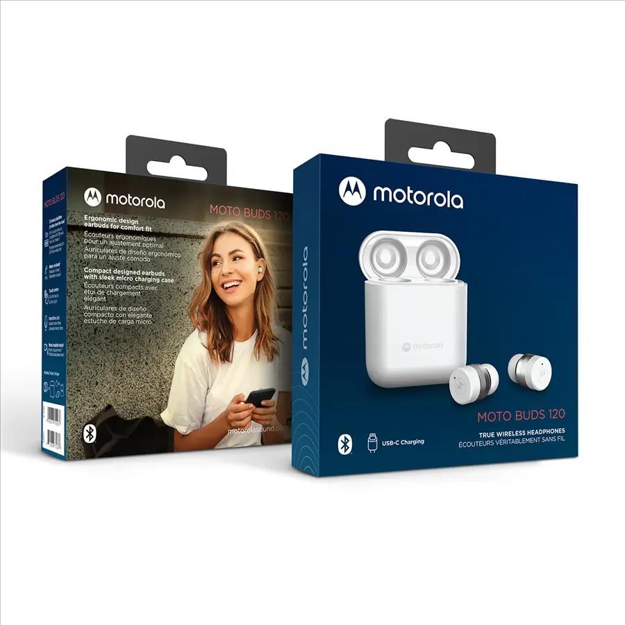 Motorola Bluetooth slúchadlá MOTO BUDS 120,  štuple,  biele6 