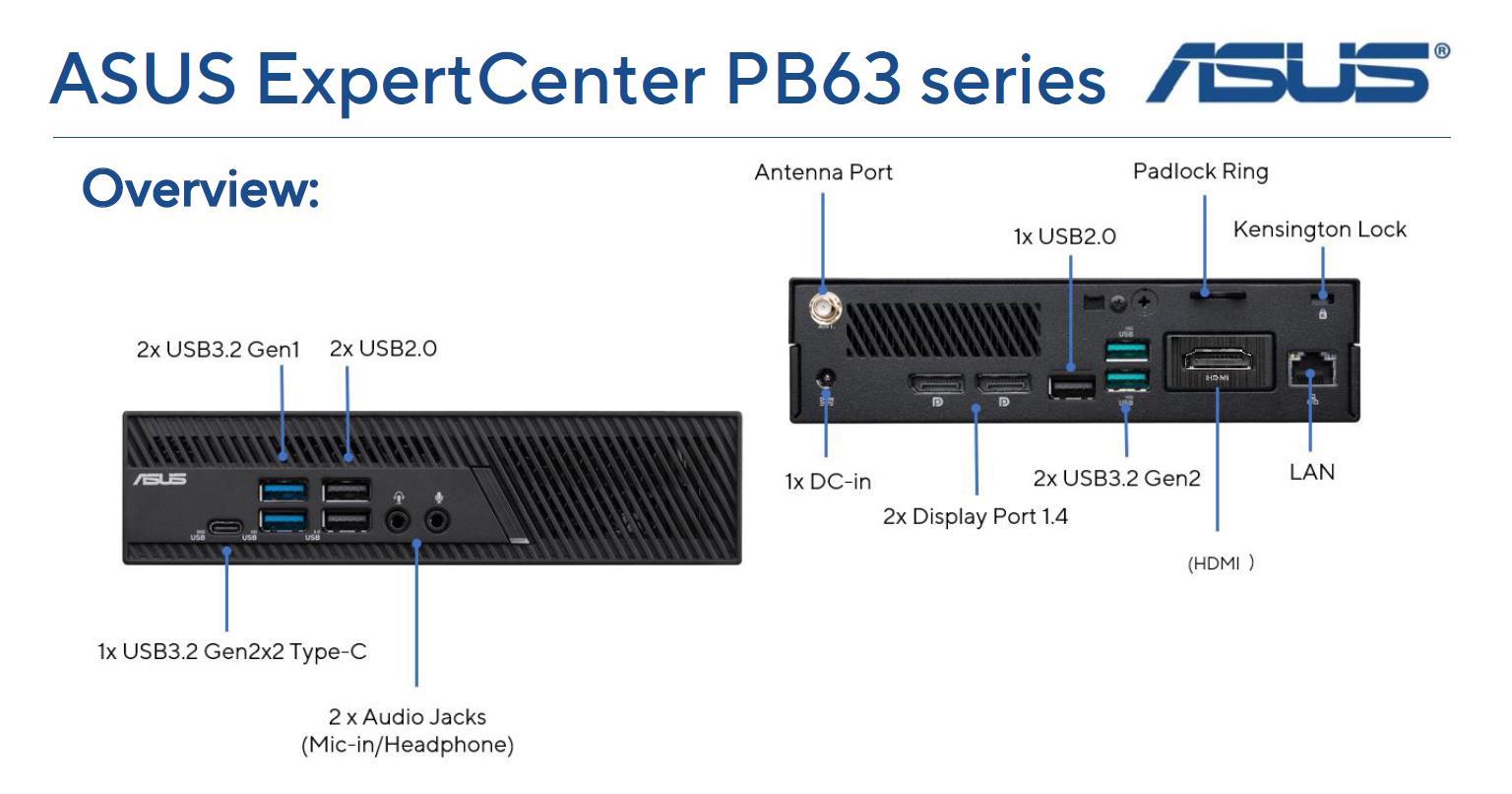 ASUS PC PB63-B7016MH i7-13700 8Core 5.1GHz 16GB 512GB WIFI DP HDMI bez OS3 