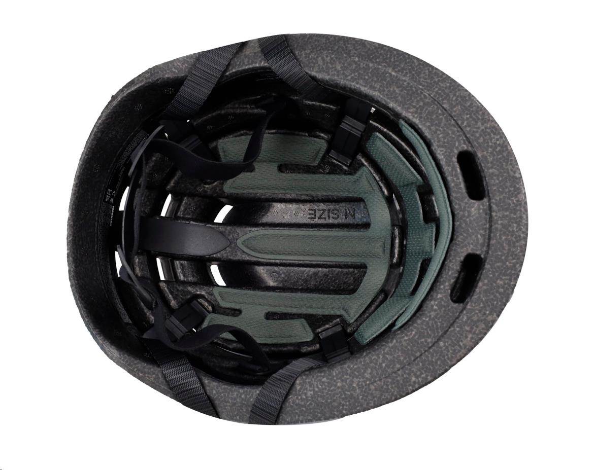 ACER Foldable Helmet (skládací helma),  šedá se zeleným reflexním pruhem vzadu,  velikost M (56-59 cm),  340 gr0 