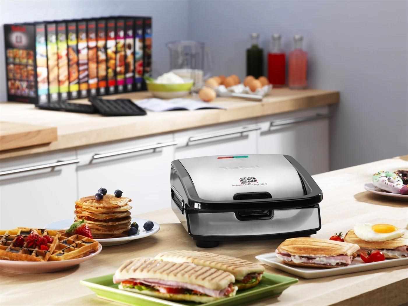 TEFAL SW854D16 Snack Collection 4v1 toustovač,  700 W,  vyměnitelné plotny,  indikátor připravenosti6 