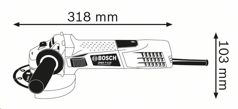 Bosch GWS 7-125,  Professional,  Úhlová bruska2 