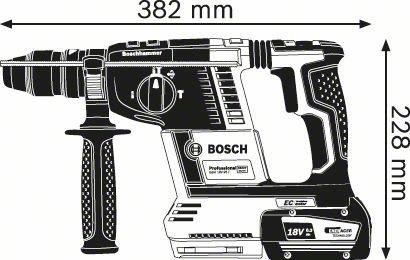 Bosch GBH 18V-26F,  akumulátorové vrtací kladivo s SDS plus2 