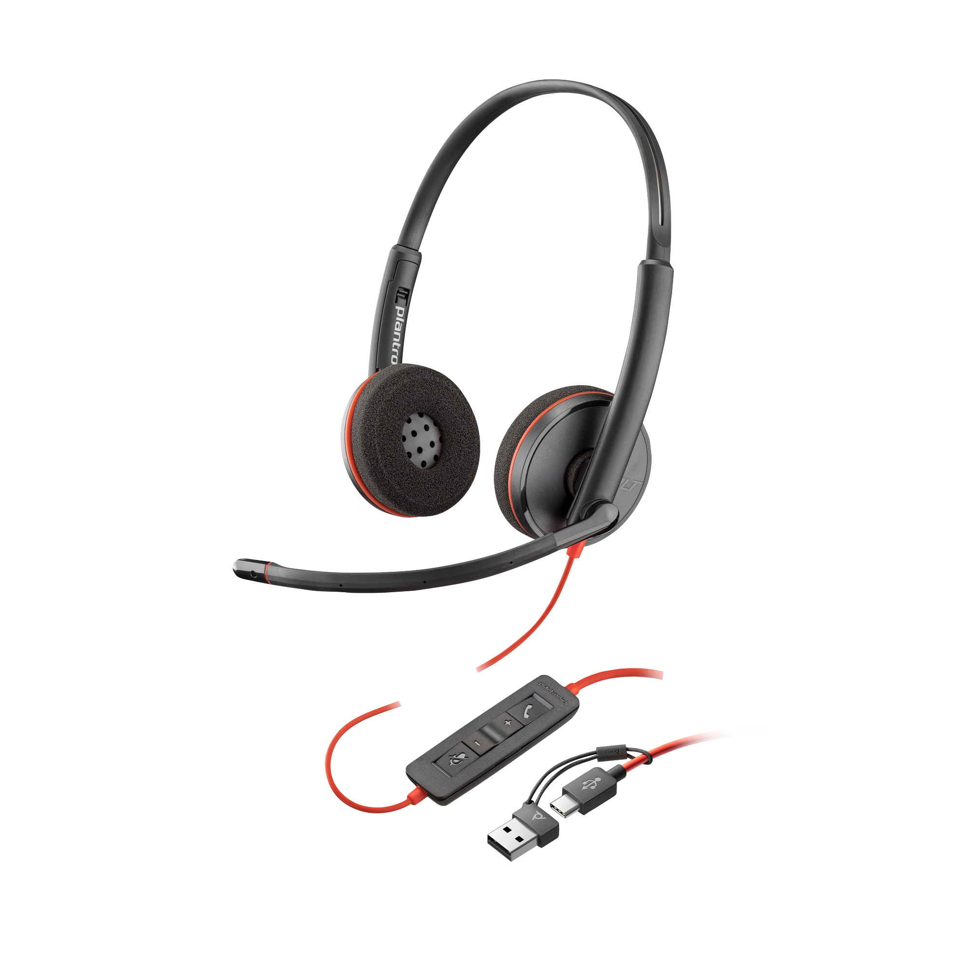 Poly Blackwire 3220 náhlavní souprava, USB-C/A adaptér, stereo (bulk)0 