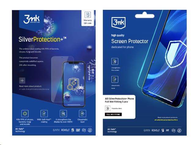 3mk All-Safe - AIO fólie SilverProtection+ Full Wet Fitting Phone,  5ks0 