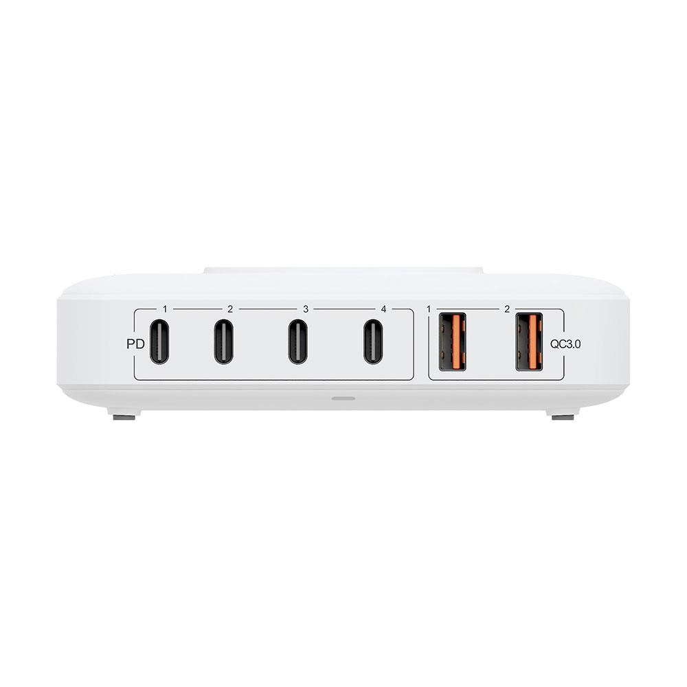 3mk síťová nabíječka - Hyper Charger PowerMax 100W,  GaN 4x USB-C (PD) /  2x USB,  bílá1 