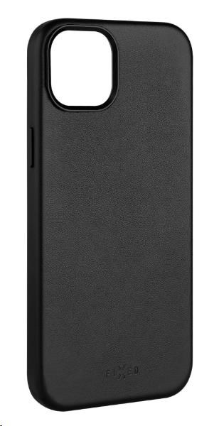 FIXED kožený zadní kryt s podporou MagSafe pro Apple iPhone 15,  černá0 