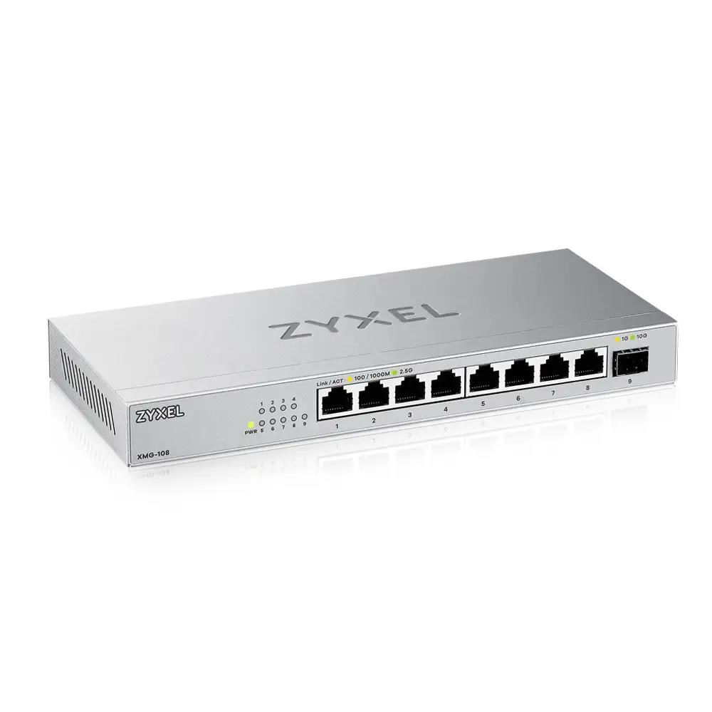 Zyxel XMG-108 8 Ports 2,5G + 1 SFP+, 8 ports 100W total PoE++ Desktop MultiGig unmanaged Switch0 