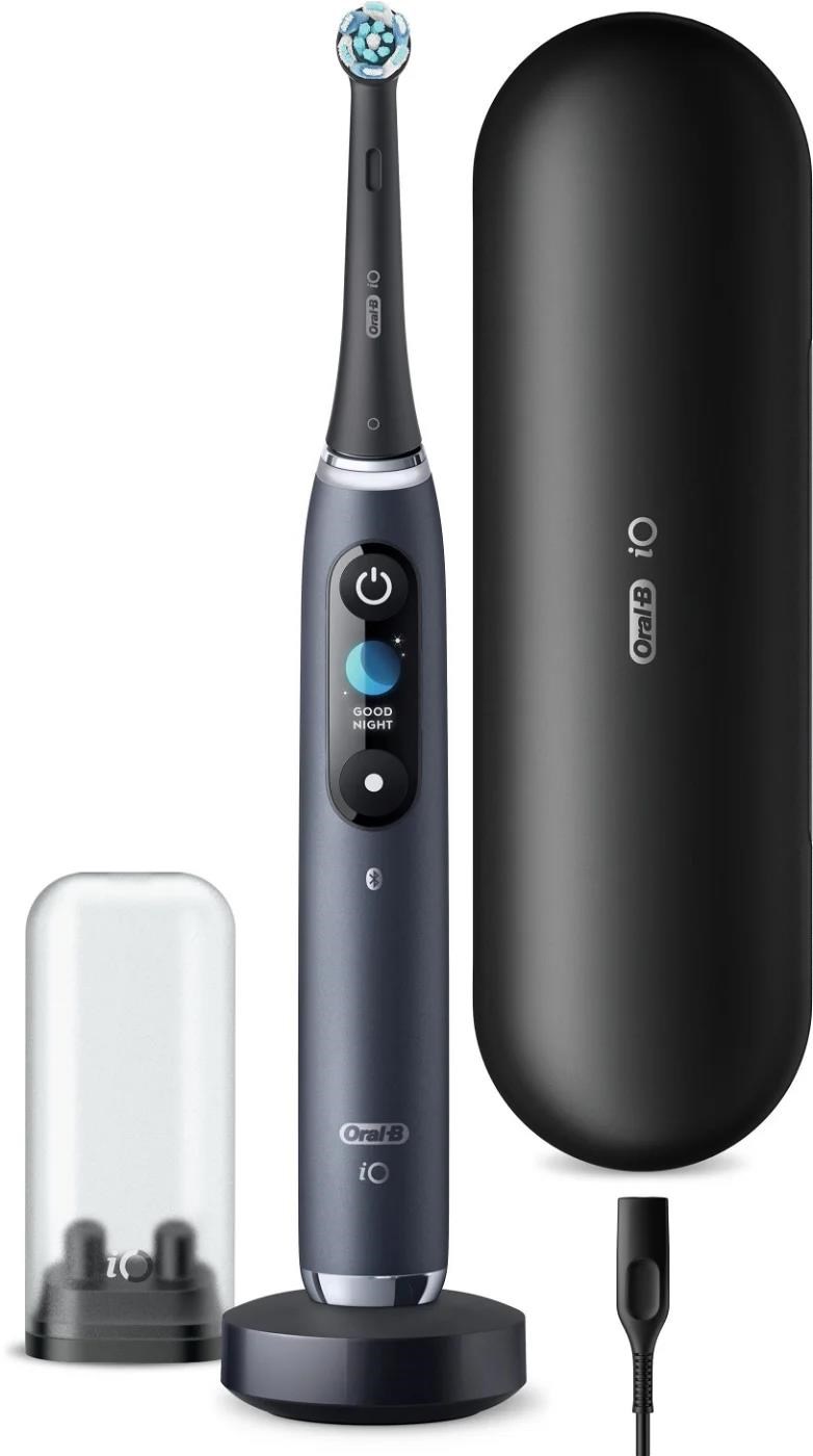 Oral-B iO Series 9 Black Onyx elektrický zubní kartáček,  magnetický,  senzor tlaku,  7 režimů,  OLED displej,  AI,  černý0 
