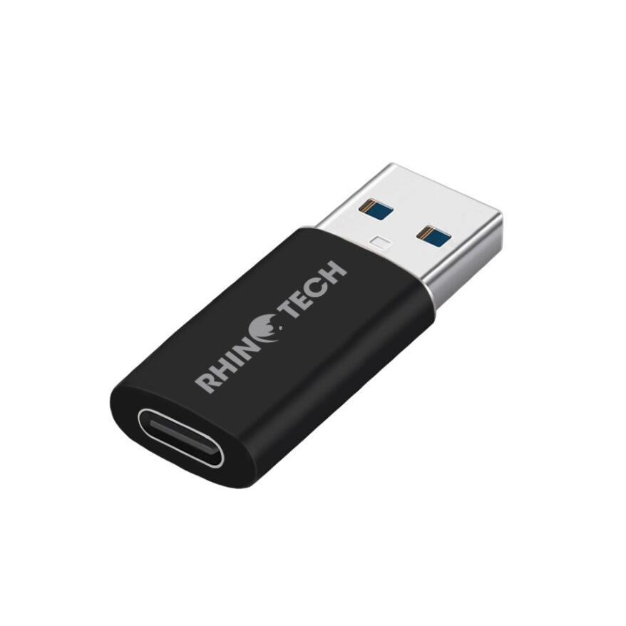 RhinoTech USB-C F na USB-A 3.0 M redukce, OTG. černá2 