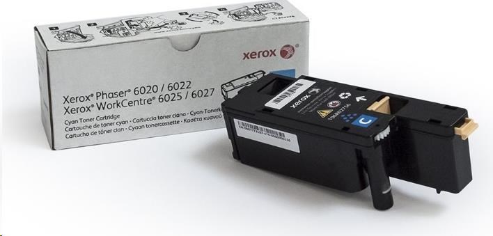 Azúrový toner Xerox pre Phaser 6020,  6022,  WorkCentre 6025,  6027 (1000 ks,  azúrová)0 