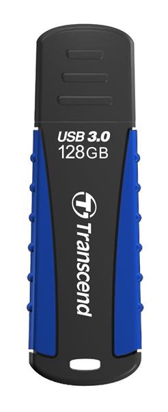 TRANSCEND Flash disk 128GB JetFlash®810,  USB 3.0 (vodotesný,  nárazuvzdorný) (R:90/ W:40 MB/ s) čierna/ modrá0 