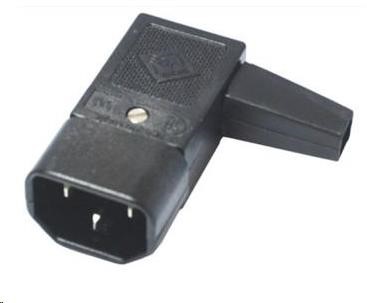 Napájací konektor PREMIUMCORD 230 V pre kábel (samec,  IEC C14),  uhlový0 