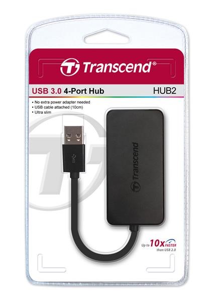 TRANSCEND HUB2K, 4-portový HUB, USB 3.1. generácia 19 