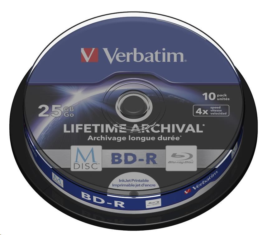 VERBATIM MDisc BD-R(10-pack)Spindle/4x/25GB0 