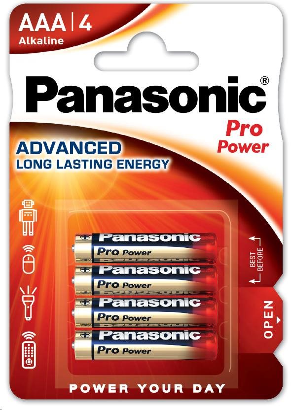 PANASONIC Alkalické baterie Pro Power LR03PPG/4BP AAA 1,5V (Blistr 4ks)0 