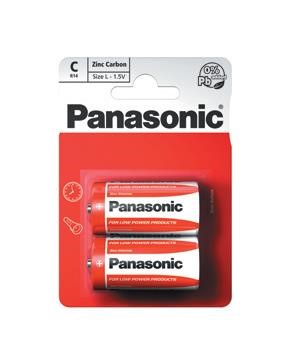 PANASONIC Zinkouhlíkové baterie Red Zinc R14RZ/2BP EU C 1,5V (Blistr 2ks)0 