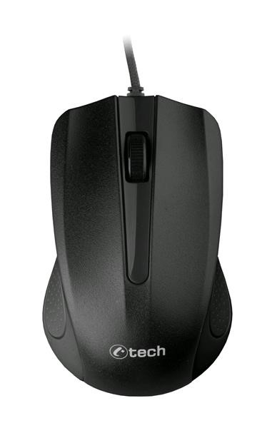 Myš C-TECH WM-01,  čierna,  USB2 