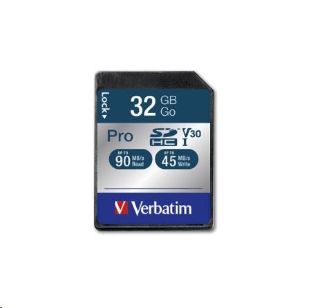 VERBATIM SDHC karta 32GB Pro,  U3,  V300 