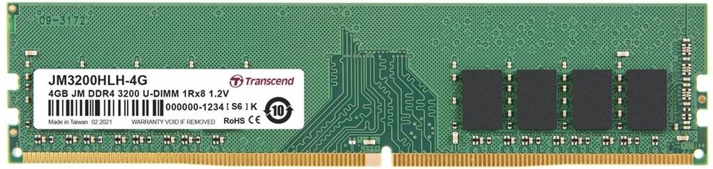 TRANSCEND DIMM DDR4 4GB 3200MHz 1Rx8 CL22 1.2V0 