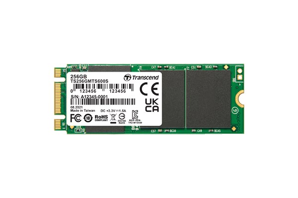 TRANSCEND SSD 256GB 600S,  M.2 2260,  SATA III B+M Key,  MLC0 