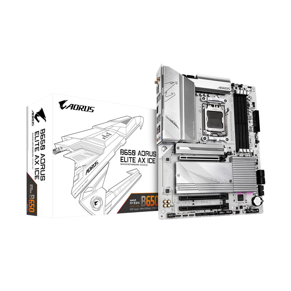 GIGABYTE MB Sc AM5 B650 A ELITE AX ICE,  AMD B650,  4xDDR5,  1xDP,  1xHDMI,  WiFi1 