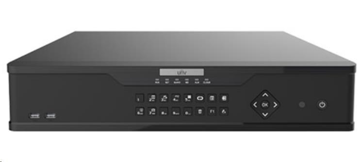 Uniview NVR,  16 kanálov,  H.265,  4x HDD,  12Mpix (384Mbps/ 384Mbps),  HDMI+VGA Full HD,  ONVIF,  3x USB,  audio1 