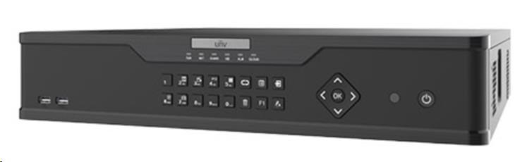 Uniview NVR,  16 kanálov,  H.265,  4x HDD,  12Mpix (384Mbps/ 384Mbps),  HDMI+VGA Full HD,  ONVIF,  3x USB,  audio0 