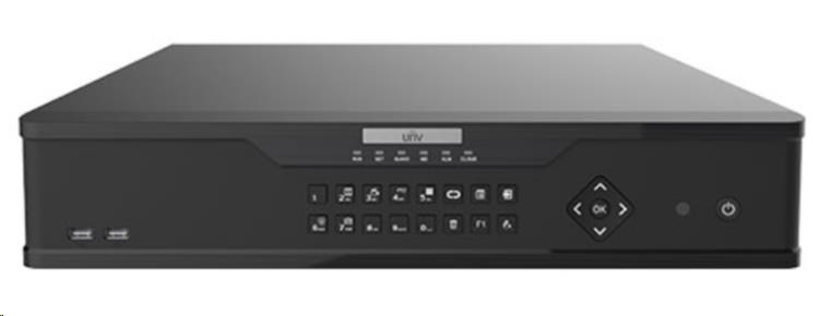 Uniview NVR,  16 kanálov,  H.265,  8x HDD,  12Mpix (384Mbps/ 384Mbps),  HDMI+VGA Full HD,  (N+1),  ONVIF,  3x USB,  audio0 