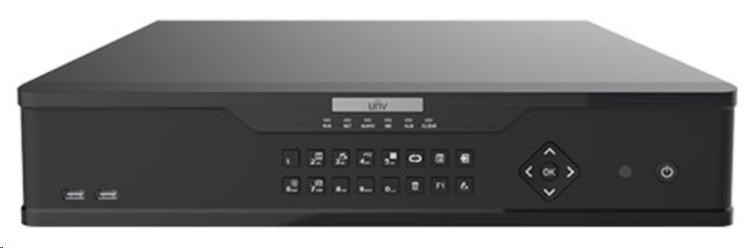 Uniview NVR, 32 kanálov, H.265, 8x HDD, 12Mpix (384Mbps/384Mbps), HDMI+VGA Full HD, (N+1), ONVIF, 3x USB, audio0 