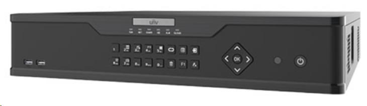 Uniview NVR, 32 kanálov, H.265, 8x HDD, 12Mpix (384Mbps/384Mbps), HDMI+VGA Full HD, (N+1), ONVIF, 3x USB, audio1 