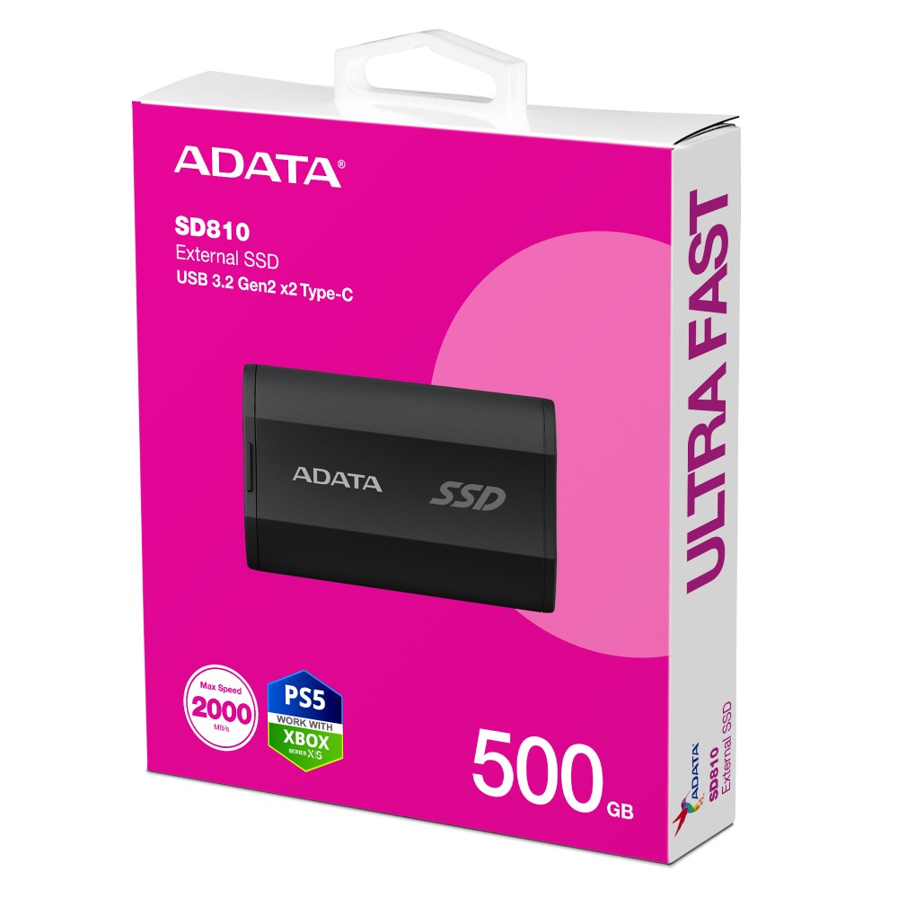 ADATA External SSD 500GB SD810 USB 3.2 USB-C, Černá6 