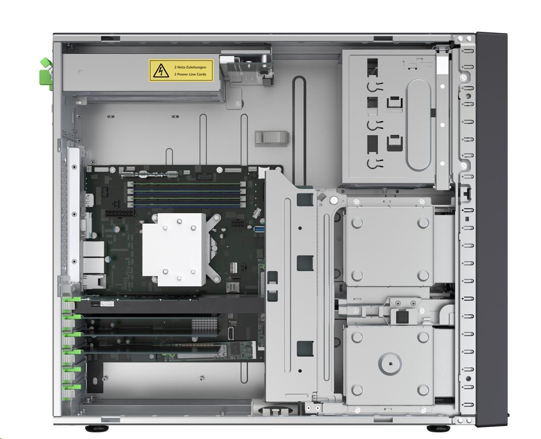 FUJITSU SRV TX1330M5 PRIMERGY Xeon E-2388G 8C/ 16T 3.2GHz 32GB(2Rx8)2xM.2 SATA,  BEZ HDD 8xBAY2.5 H-P RP1-TITAN-500W eLCM1 