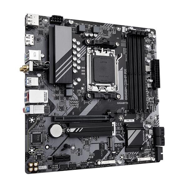 GIGABYTE MB Sc AM5 B650M D3HP AX,  AMD B650,  4xDDR5,  2xDP,  1xHDMI,  WiFi,  mATX1 