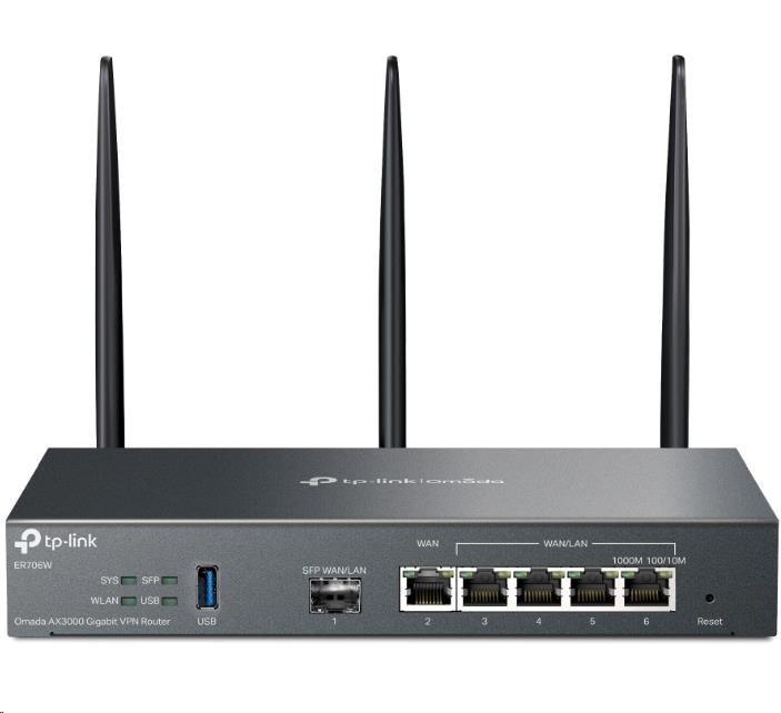 TP-Link ER706W OMADA VPN router (1xSFP WAN/LAN,1xGbEWAN, 4xGbELAN/WAN, 1xUSB3.0)0 