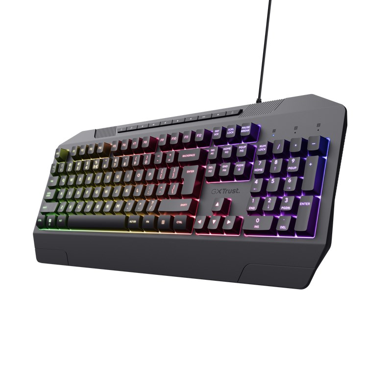 TRUST herní klávesnice GXT836 EVOCX,  membránová,  USB,  US0 