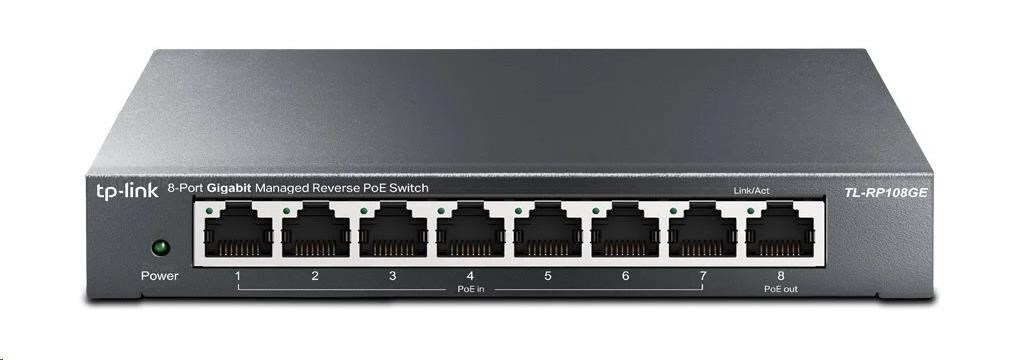 TP-Link Easy Smart switch RP108GE (7xGbE passive PoE-in, 1xGbE passive PoE-out)0 