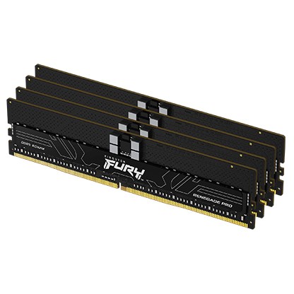 KINGSTON DIMM DDR5 64GB(Kit of 4) 5600MT/ s ECC Reg FURY Renegade Pro EXPO0 