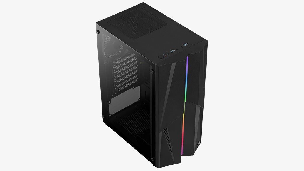 AEROCOOL skříň Mecha,  Mid tower,  2x USB 3.0,  2x audio,  bez zdroje3 