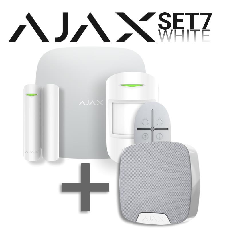 SET 7 - Ajax StarterKit white + Ajax HomeSiren white - ZDARMA0 