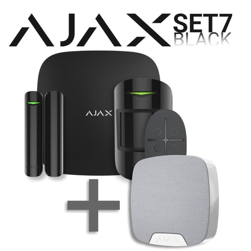 SET 7 - Ajax StarterKit black + Ajax HomeSiren white - ZDARMA0 