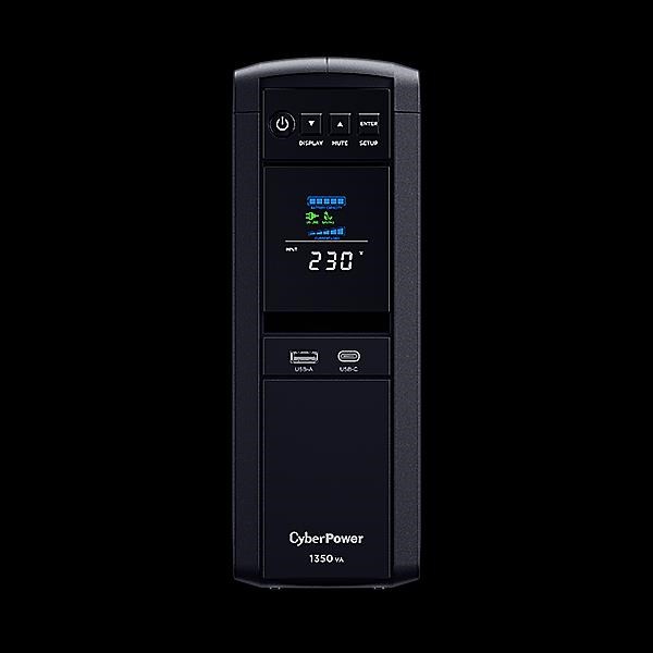 CyberPower PFC SineWave LCD GP UPS 1350VA/ 810W,  Schuko zásuvky0 