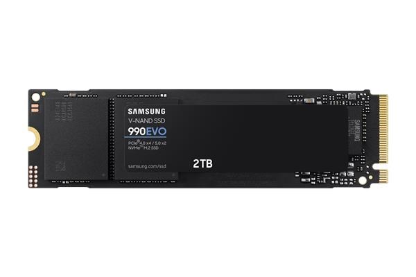 SSD Samsung 990 EVO 1000GB - formát M.2; čtecí rychlost až 5000 MB/ sec; zapisovací rychlost až 4200 MB/ sec0 