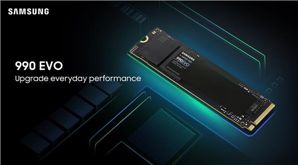 SSD Samsung 990 EVO 2000GB -  formát M.2; čtecí rychlost až 5000 MB/ sec; zapisovací rychlost až 4200 MB/ sec2 