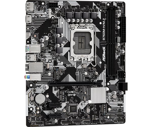 ASRock MB Sc LGA1700 B760M-H/ M.2,  Intel B760,  2xDDR5,  1xDP,  1xHDMI,  mATX3 