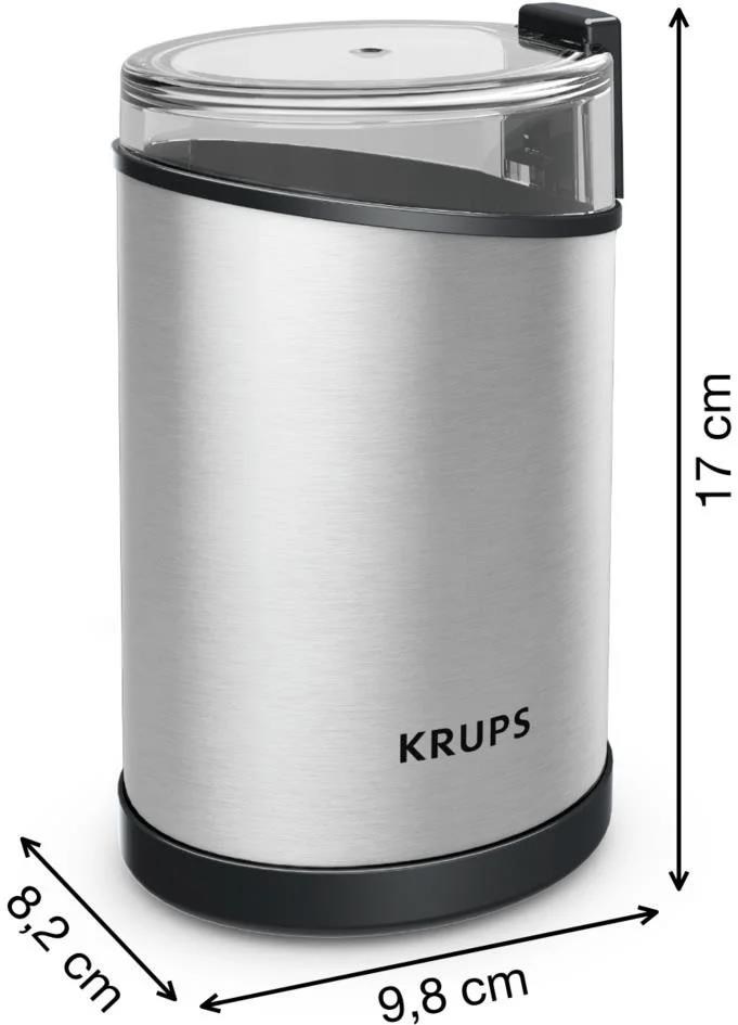 Krups GX204D10 Fast Touch mlýnek na kávu,  elektrický,  200 W,  nerezové nože,  bezpečnostní víko2 