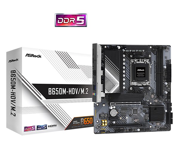 ASRock MB Sc AM5 B650M-HDV/ M.2,  AMD B650,  2xDDR5,  1xDP,  1xHDMI,  mATX0 